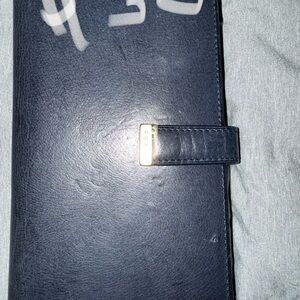 Coach Navy Leather Wallet